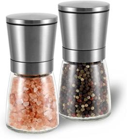 img 3 attached to Premium Stainless Grinders: Refillable and Adjustable Coarseness for Food Service Professionals