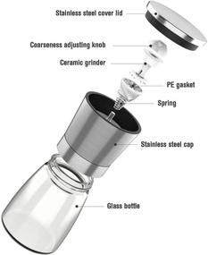 img 2 attached to Premium Stainless Grinders: Refillable and Adjustable Coarseness for Food Service Professionals