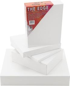 img 2 attached to The Edge All Media Deluxe Pre-Stretched Canvas: Box of 3, 12x12, 1.5" Deep, Paintable Edges