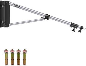img 4 attached to 📸 Neewer 5.5ft/169cm Silver Wall Mount Triangle Boom Arm for Photography Strobe Light, Monolight, Softbox, Reflector, Umbrella, and Ring Light - 180 Degree Rotation Support