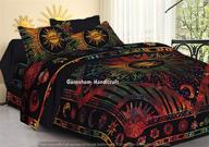 🌺 vibrant indian mandala duvet cover: boho chic comforter set for twin size beds logo