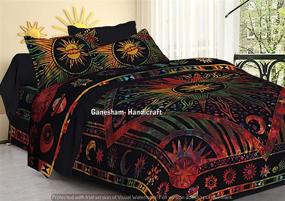 img 2 attached to 🌺 Vibrant Indian Mandala Duvet Cover: Boho Chic Comforter Set for Twin Size Beds