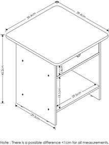 img 3 attached to Furinno 10004GYW BK Drawer 1 Pack Furniture in Bedroom Furniture