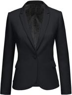 👚 womens notched sleeves button pocket suiting & blazers: chic addition to your women's clothing collection logo