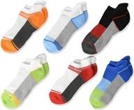 🧦 jefferies socks boys sport tab half cushion low cut socks 6 pack: enhanced performance for active lifestyles logo