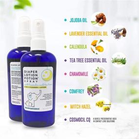 img 2 attached to 👶 Diaper Lotion Potion Spray - All Natural Diaper Rash Guard - Healing and Soothing Antibacterial 2-in-1 Cleanser and Lotion with Lavender and Tea Tree Essential Oils