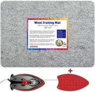 🧵 mohom 17x13.5 wool pressing mat - premium 100% new zealand felted wool ironing pad for quilters, sewing, quilting supplies, and notions logo