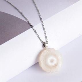 img 3 attached to YGLINE Raw Stone Healing Crystal Necklace: Enhancing Wellness and Beauty for Women
