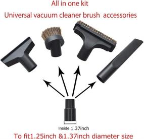 img 3 attached to Versatile EZ SPARES Universal Vacuum Cleaner Horsehair Brush Kit - 5PCS for 1 1/4 inch and 1 3/8 inch Attachments