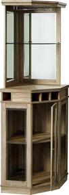 img 2 attached to 🍸 Modern Grey Corner Bar Unit for Stylish Home Entertainment