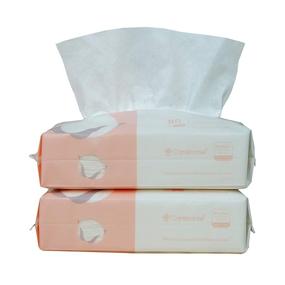 img 4 attached to Careboree Extra Thick Dry Wipe – Lint-Free Cotton Tissues (2 Pack): Ultra Absorbent & Gentle on Skin