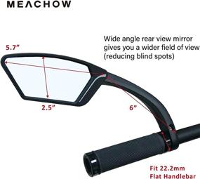 img 1 attached to 🚲 MEACHOW Scratch Resistant Glass Lens Handlebar Bike Mirror ME-002 - Rotatable Safe Rearview Bicycle Mirror