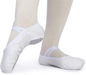 img 3 attached to High-Quality MAX Leather Dance Shoes for Girls - Perfect for Ballet, Gymnastics, and More