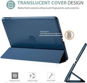 img 1 attached to 📱 ProCase iPad 9.7 Case (Old Model) 2018/2017 - Slim Lightweight Stand Case with Translucent Frosted Back - Navy