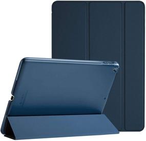 img 4 attached to 📱 ProCase iPad 9.7 Case (Old Model) 2018/2017 - Slim Lightweight Stand Case with Translucent Frosted Back - Navy