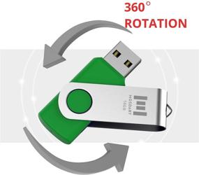 img 1 attached to 🖥️ 5-пакетов MOSDART 16ГБ USB 2.0 флеш-накопителя поворачиваются массовые USB-накопители Thumb Drives Memory Sticks Jump Drive Zip Drive с индикатором LED - черные, синие, красные, белые, зеленые (16 ГБ, смешанного цвета)