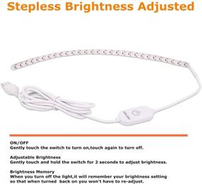 img 3 attached to 🧵 Sewing Machine Light Strip Kit: 30 LED Cold White Lighting Strip with Touch Dimmer and USB Power - Fits All Sewing Machines (1 Pack)