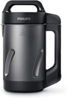 philips soup and smoothie maker, 2-4 servings, hr2204/70, 1.2 liters, black & stainless steel логотип