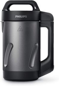 img 4 attached to Philips Soup and Smoothie Maker, 2-4 Servings, HR2204/70, 1.2 Liters, Black & Stainless Steel