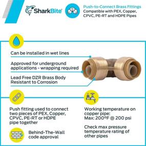 img 1 attached to 🦈 SharkBite U256LFA4 90° Elbow, PEX Plumbing Pipe Connector, Push-to-Connect Fittings, Compatible with Copper, CPVC, HDPE, 3/4 Inch, Pack of 4