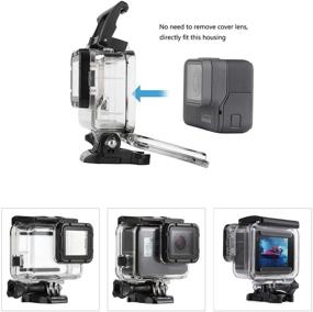 img 3 attached to 🌊 SOONSUN 45m Underwater Waterproof Dive Housing Case: Dive Filters for GoPro Hero 5 6 7 Black & Hero (2018)