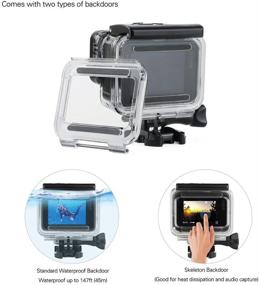 img 1 attached to 🌊 SOONSUN 45m Underwater Waterproof Dive Housing Case: Dive Filters for GoPro Hero 5 6 7 Black & Hero (2018)