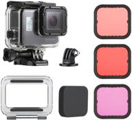 🌊 soonsun 45m underwater waterproof dive housing case: dive filters for gopro hero 5 6 7 black & hero (2018) logo