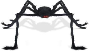 img 4 attached to 🕷️ Halloween Decorations - Jiaqee 4.9 FT Scary Hairy Giant Spider for Outdoor Halloween Decor, Halloween Spider