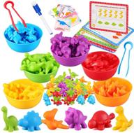 🦖 colorful dinosaur toys for kids 3-5, 102-piece set of counting toys with assorted shapes and colors, montessori toddler learning toy for 2-6 year old boys girls, ideal gifts for age 2-4 logo