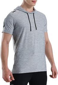 img 4 attached to Hoodies Workout Pullover Sweatshirts Fitness Men's Clothing for Active