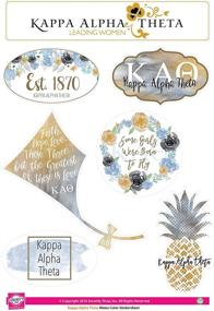 img 2 attached to 🎨 Watercolor Theme Sticker Sheet for Kappa Alpha Theta Sorority Shop - Enhanced SEO