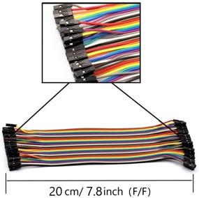 img 1 attached to 🔌 DaFuRui 120pcs 21cm Multicolored Dupont Wire Breadboard Jumper Wire Kit - 40pin Male to Female, Male to Male, Female to Female Ribbon Cables Compatible with Arduino