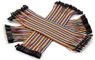 🔌 dafurui 120pcs 21cm multicolored dupont wire breadboard jumper wire kit - 40pin male to female, male to male, female to female ribbon cables compatible with arduino logo