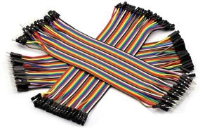 img 4 attached to 🔌 DaFuRui 120pcs 21cm Multicolored Dupont Wire Breadboard Jumper Wire Kit - 40pin Male to Female, Male to Male, Female to Female Ribbon Cables Compatible with Arduino