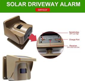 img 2 attached to 🔔 TONCONT Driveway Alarm: Wireless Weather Resistant Sensor with 1/2 Mile Transmission Range and Adjustable Sensitivities