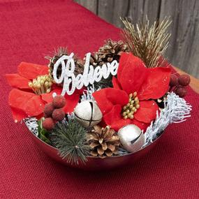 img 2 attached to 🎄 Andaluca Christmas & Holiday Decor: Poinsettia, Mini Pinecones, & Jingle Bells Vase & Bowl Filler - Holiday Dreams