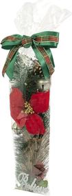img 3 attached to 🎄 Андалусская рождественская и праздничная отделка: мак, мини-шишки сосны и подвесные колокольчики для вазы и кувшина - Рождественские мечты.