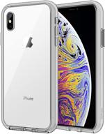 jetech shock-absorption bumper cover for iphone xs max 6.5-inch (grey) - enhanced seo logo