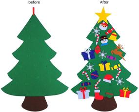 img 3 attached to 🎄 ShaggyDogz DIY Felt Christmas Tree Set: 26 Ornaments for Kids, Perfect Xmas & New Year Decoration (Style 1)