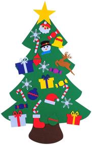 img 4 attached to 🎄 ShaggyDogz DIY Felt Christmas Tree Set: 26 Ornaments for Kids, Perfect Xmas & New Year Decoration (Style 1)