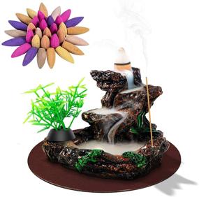 img 4 attached to 🌊 DK177 Waterfall Backflow Incense Burner: Small Cone & Stick Holder for a Serene Zen Inscense Experience