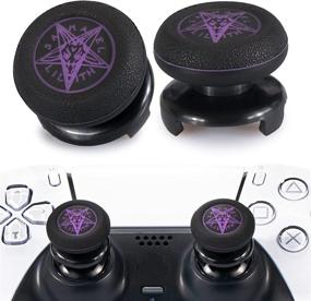 img 4 attached to 🎮 Enhance Control and Comfort with Playrealm FPS Thumbstick Extender & Silicone Grip Cover 2 Sets for PS5 Dualsenese & PS4 Controller (Demon Summon)