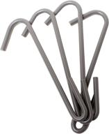 🔗 set of 8 steel gray hammertone pot hooks - rack it up логотип