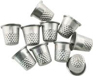 🧵 tegg metal thimble set - 10pcs 19x18mm silver sewing quilting finger protectors logo