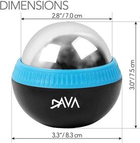 img 3 attached to 🏐 DAVA Rapid Recovery Cold/Hot Massage Therapy Ball - Ice Roller for Inflammation Reduction, Myofascial Release, Deep Tissue Massage, and Pain Relief with Removable Free Rolling Ball and Ice Pack