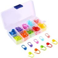 🧶 colorful 120 pcs knitting crochet locking stitch markers - 10 vibrant colors to organize your projects logo