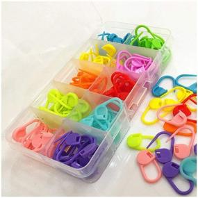 img 1 attached to 🧶 Colorful 120 PCS Knitting Crochet Locking Stitch Markers - 10 Vibrant Colors to Organize Your Projects