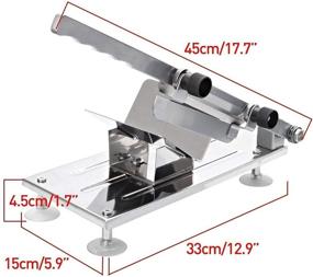 img 3 attached to 🔪 Ультимативный ручной мясоруб с замороженным мясом: универсальный кухонный инструмент для быстрого нарезания мяса, хлеба, сыра, фруктов и овощей - нержавеющая стальная мясорубка для домашнего приготовления, горячего горшка, Шабу Шабу, корейского барбекю.
