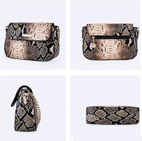 img 1 attached to 👜 U Scinan Fashion Women Snakeskin Envelope Clutch Bag - Retro Evening Party Prom Chain Handbag Purse - Mother's Day Gift