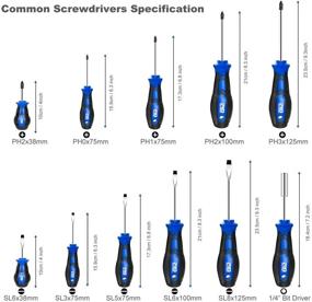 img 3 attached to 🛠️ Набор магнитных отверток ProStormer - 79 предметов | Отвертки с плоским и крестообразным шлицем, точные отвертки, гаечные ключи, насадки для отверток | Идеально подходит для самостоятельного ремонта и работ.